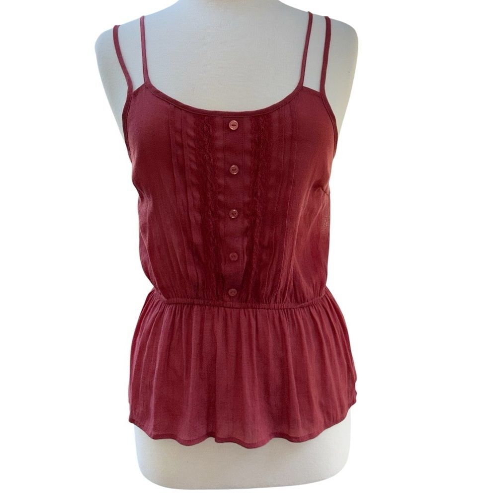 NEW Wet Seal Sleeveless Double Strap Flattering Rust Color Lightweight Top